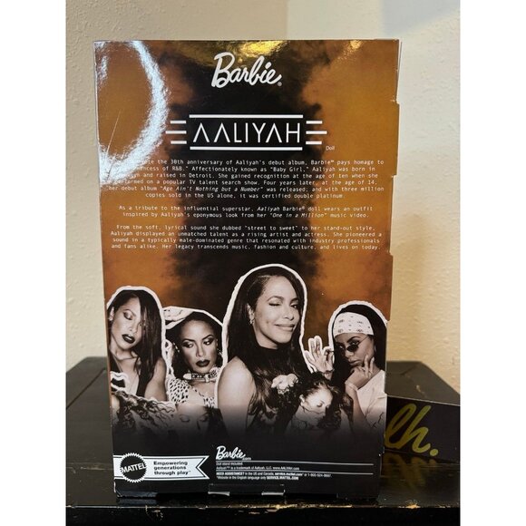 Barbie Aaliyah Signature Music Series Doll Black Faux Leather New Sealed - Picture 4 of 5